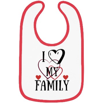 Discover I love my family Bibs