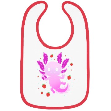 Discover Pastel Gothic Aesthetic Axolotl Strawberry Milk Bibs