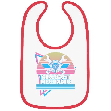 Discover Aircraft Mechanic Aviation Retro Gift Bibs