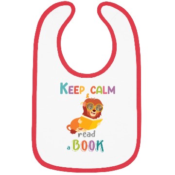 Discover Keep calm and read a book Lion reading a book Bibs