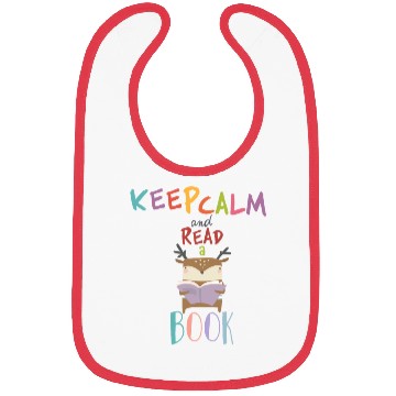 Discover Keep calm and read a book a deer reading a book Bibs