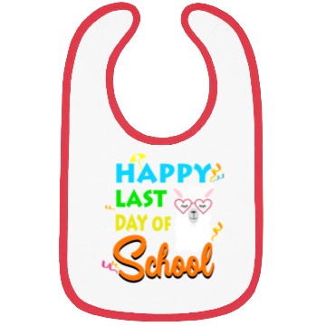 Discover Last Day Of School Alpaca Llama With Sunglasses Bibs