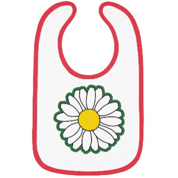 Discover green daisy flower Bibs