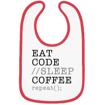Discover Computer Science Python Programmer Eat Code Sleep Bibs