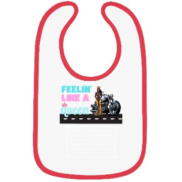 Discover Feelin' Like a Queen Lady Biker motorcycle-theme Bibs