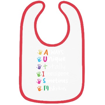 Discover Always Unique Totally Intelligent Sometimes Autism Bibs