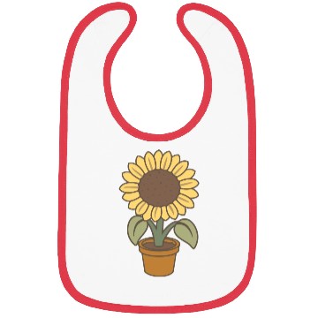 Discover Sunflower Pot Flower Bibs