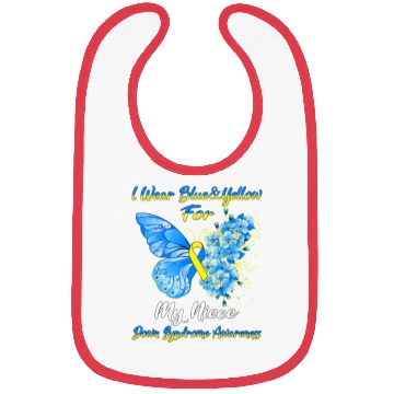 Discover Kids I Wear Blue Yellow For My Niece Down Syndrom Bibs