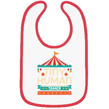 Discover Tiny Human Tamer Kindergarten Teacher Mom Dad Bibs