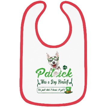 Discover Funny Husky Dog Breed Saint Patricks Day St Paddy Bibs