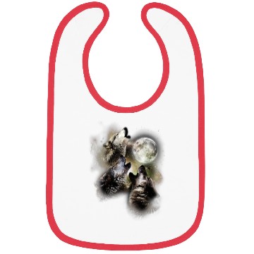 Discover Wolves Howling at the Moon Bibs