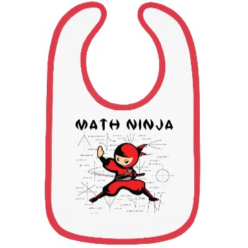 Discover Math Ninja Mathematics Mathematician Teacher Bibs
