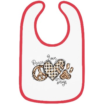 Discover Peace Love Dogs Bibs