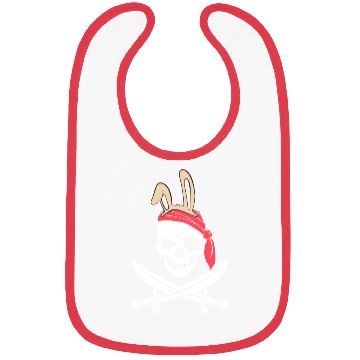 Discover Jolly Roger Easter Funny Bunny Apparel for Egg Bibs