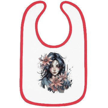 Discover Japanese Spider Lily Soft Anime Aesthetic Flower Bibs