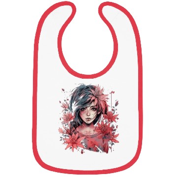 Discover Japanese Spider Lily Soft Anime Aesthetic Flower Bibs