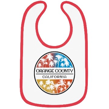 Discover Orange County California Palm Tree Stylish Bibs