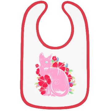 Discover Cat Owner Pet Kitten Sphynx Cat With Flowers Bibs