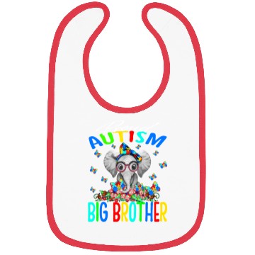 Discover Proud Autism Big Brother Elephant Bibs