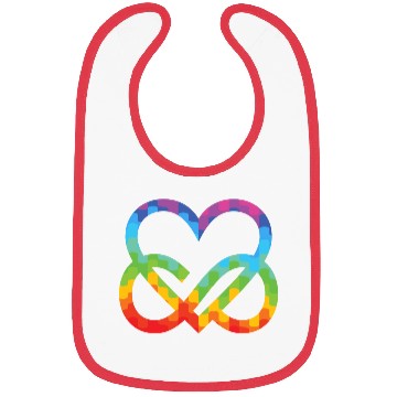 Discover Infinity Heart Abstract Rainbow Backgpund 01 Bibs