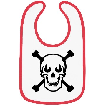 Discover Skull and crossbones design Black Bibs