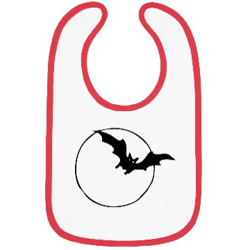 Discover Bat & Moon Black Bibs