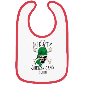 Discover Let The Pirate Shenanigans Begin - Pirate Skull Bibs