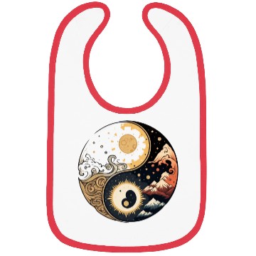 Discover Sun and moon yin yang Bibs