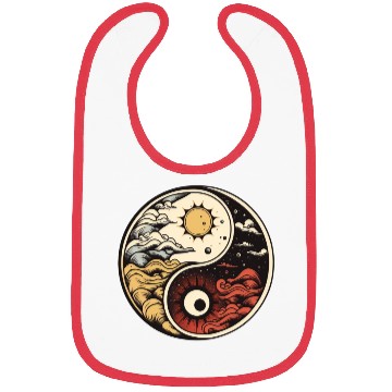 Discover Sun and moon yin yang Bibs