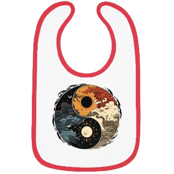 Discover Sun and moon yin yang Bibs