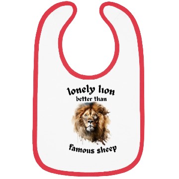 Discover lonely lion quote Bibs