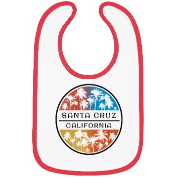 Discover Santa Cruz California Palm Tree Stylish Vacation Bibs