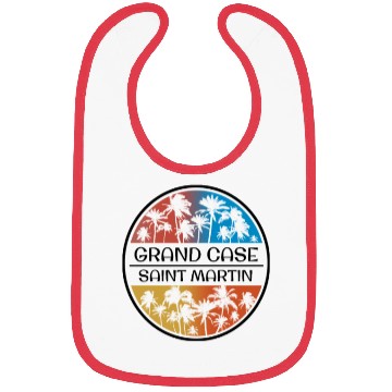 Discover Grand Case Saint Martin Palm Tree Stylish Bibs