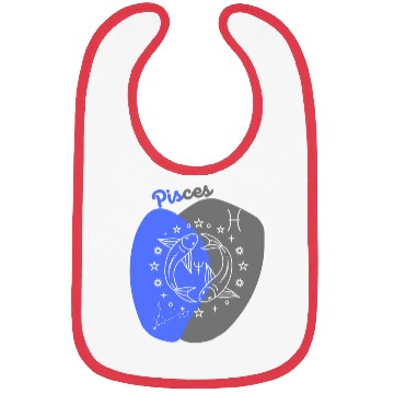Discover Underwater Dreams: A Minimalist Pisces Design Bibs