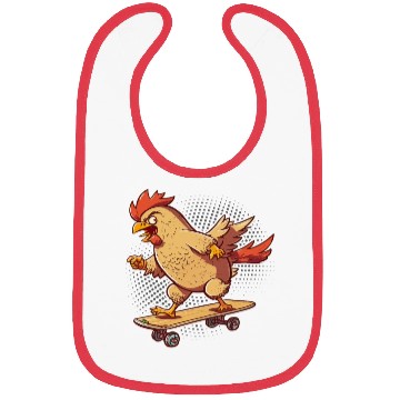 Discover Chicken Farmer Chicken Whisperer Skateboard Lover Bibs