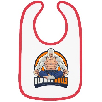 Discover Old Man Rolls Gorilla Jiu Jitsu Fighter Bibs