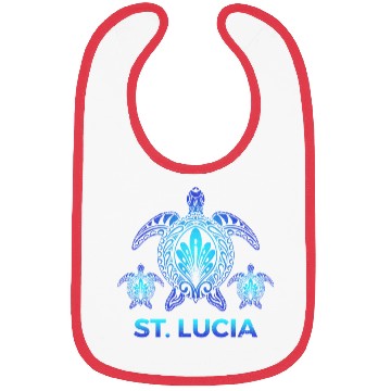 Discover Vintage St. Lucia Ocean Blue Sea Turtle Souvenirs Bibs