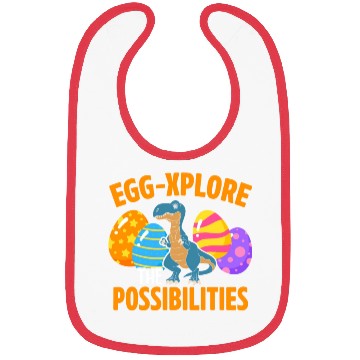 Discover Easter T-rex Dinosaur Rabbit Easter Bunny Holiday Bibs