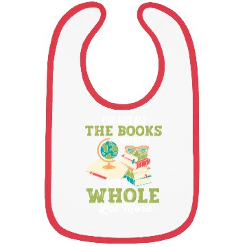 Discover Librarian Bookworm Book Nerd Reading Library Bibs