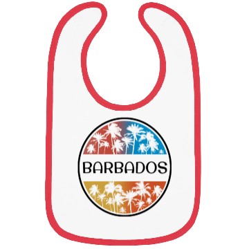 Discover Barbados Palm Tree Stylish Vacation Souvenir Bibs