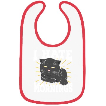 Discover I Hate Mornings Cat Long Sleeper Gift Bibs