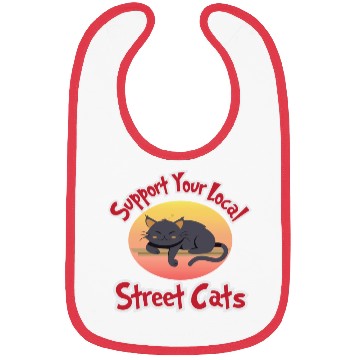 Discover Support Your Local Street Cats, cat lovers Bibs
