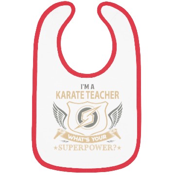 Discover Karate Teacher Bibs - Superpower Job Gift Item
