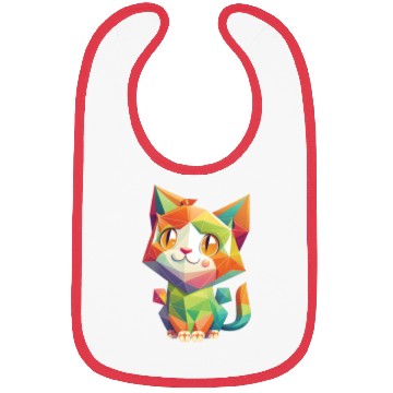 Discover Geometric Cat Funny Cat lover Math Bibs