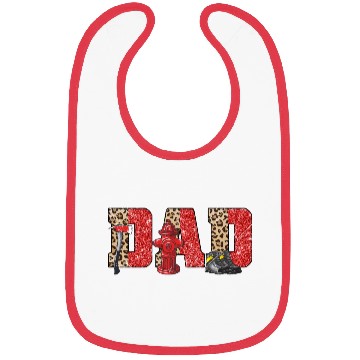 Discover Firefighter Dad Leopard Bibs
