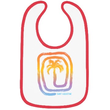 Discover Cool Saint Augustine Florida Palm Tree Souvenir Bibs