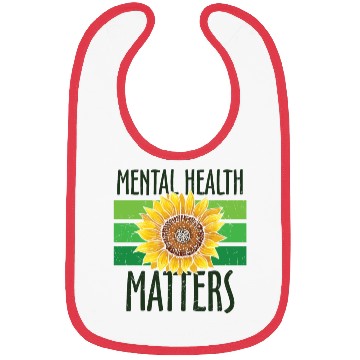 Discover Mental Health Matters Green Sunflower Bibs