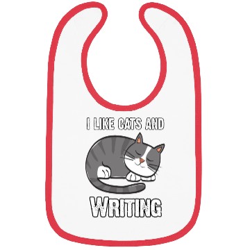 Discover I Like Cats And Write - Gift For Cat Lovers Bibs