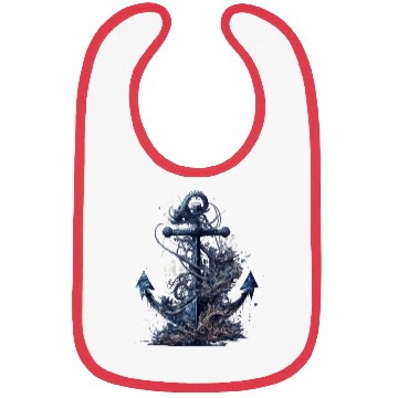 Discover navy sailing anchor Bibs