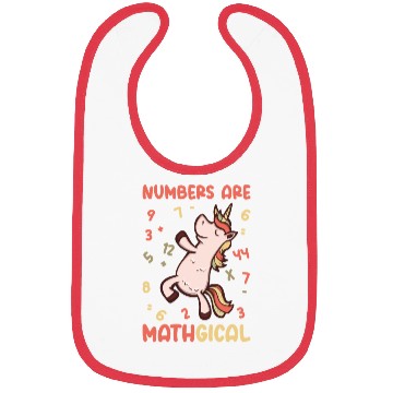 Discover Math Number Lovers Mathematics Unicorn Teacher Bibs
